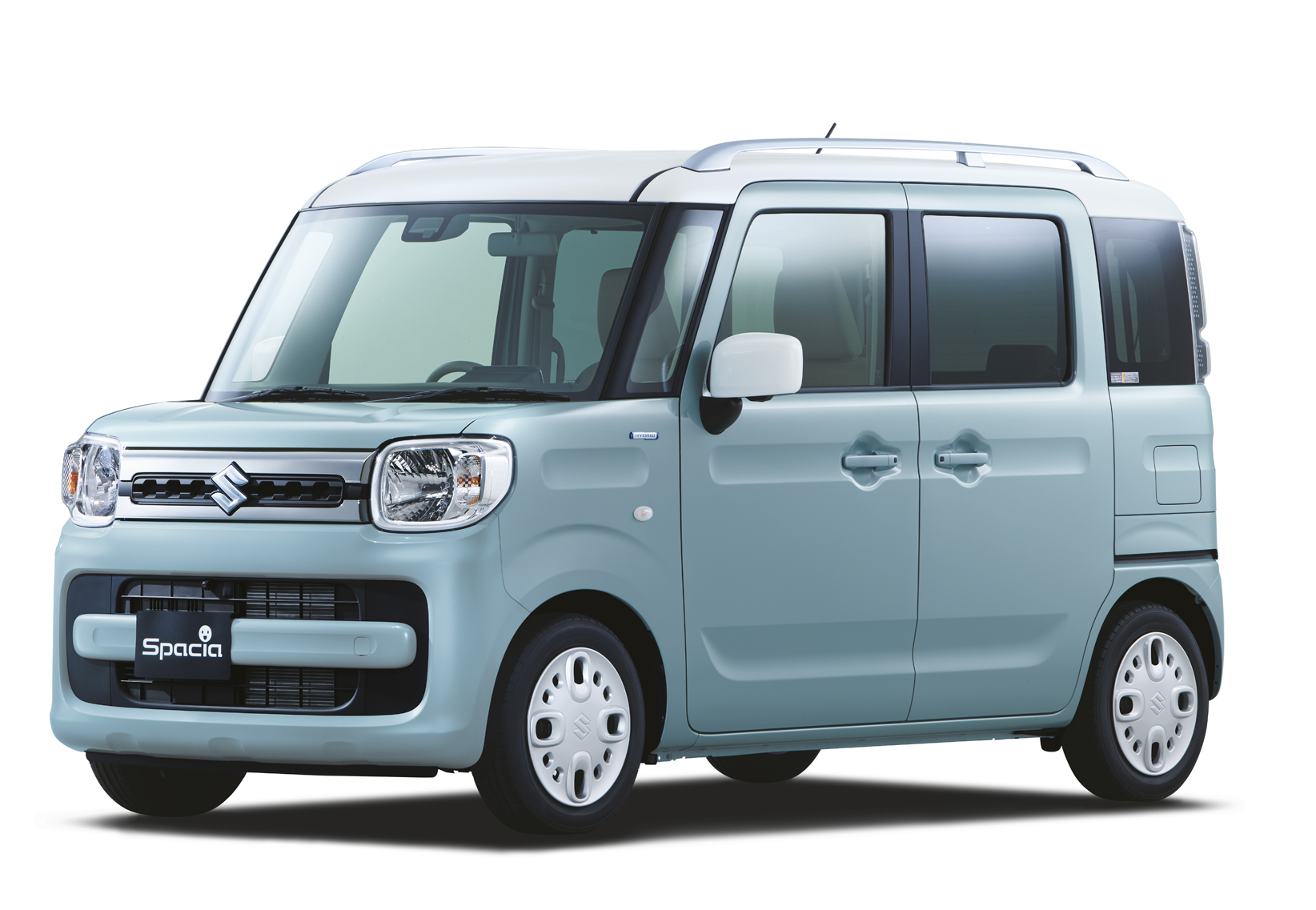 スズキスペーシアオフブルーメタリック・ホワイト2トーンルーフ