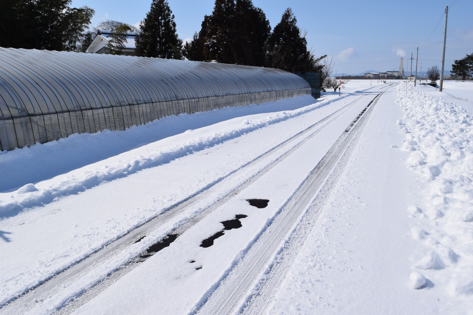 雪道、轍