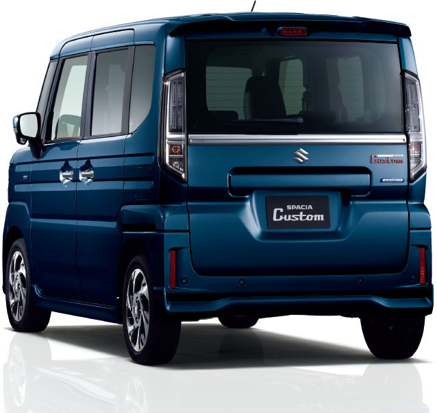 スズキスペーシア カスタム_HYBRID XSターボ・HYBRID XS_インディゴブルーメタリック2（リヤ）