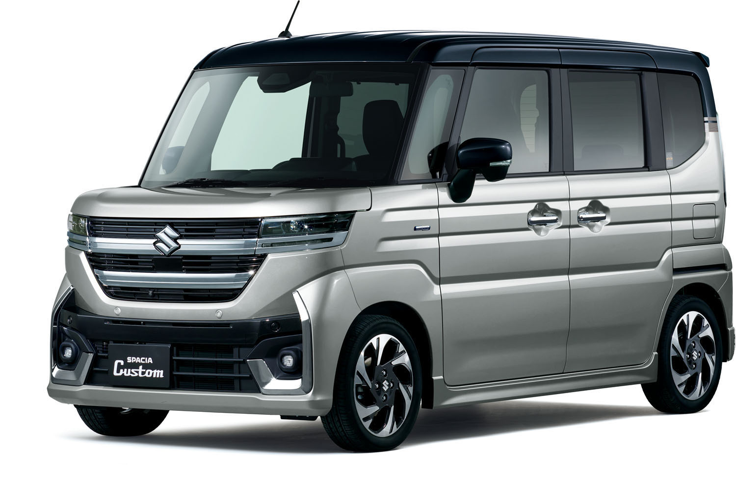 スズキスペーシア カスタム_HYBRID XSターボ・ HYBRID XS_スチールシルバーメタリック ブラック2トーンルーフ