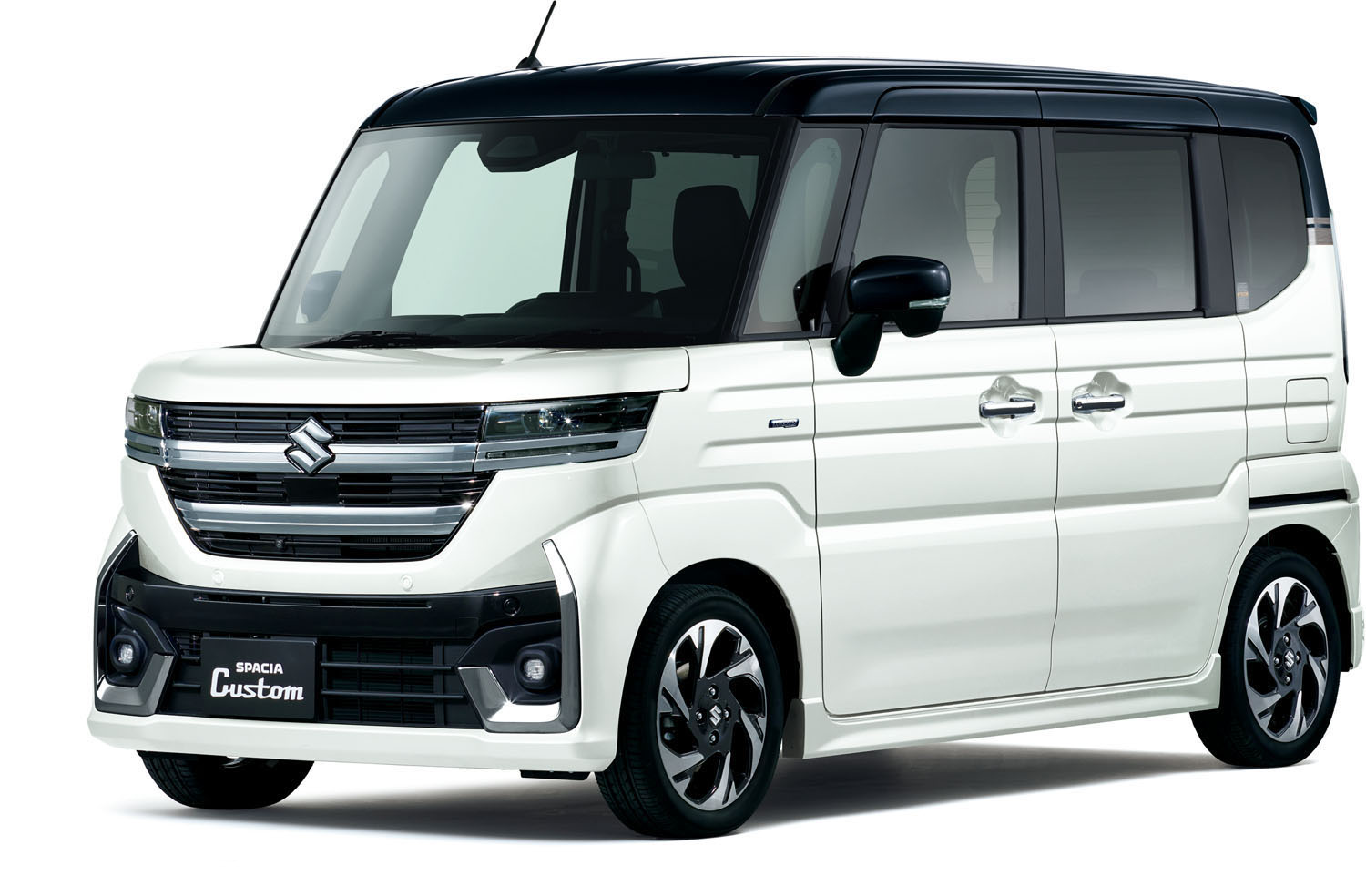 スズキスペーシア カスタム_HYBRID XSターボ・ HYBRID XS_ピュアホワイトパール ブラック2トーンルーフ